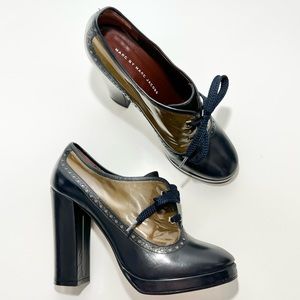 MARC by Marc Jacobs Two-Tone Leather Platform Oxford Shoes